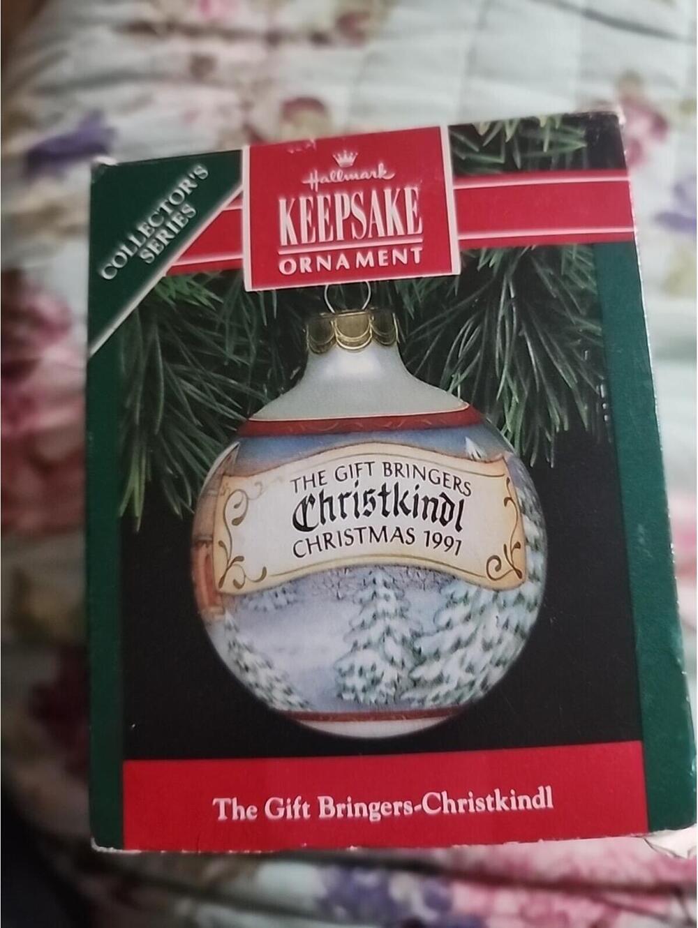 Hallmark Keepsake Ornament The Gift Bringers-Christkindl 1991 Glass Ornament